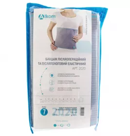 *Бандаж Алком 2020  післяпологовий післяопераційний еластичний (сірий) р.7