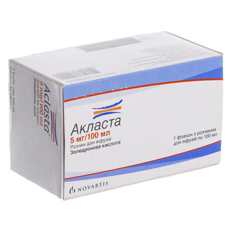 АКЛАСТА, Novartis Pharma  (Швейцарія), р-н д/інф. 5 мг/100мл фл. 100 мл, №1