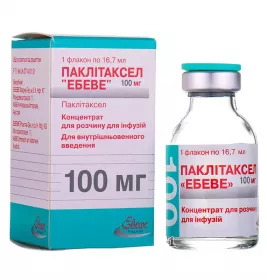 Паклітаксел концентрат 100 мг по 16,7 мл у флаконі 1 шт. - Ебеве