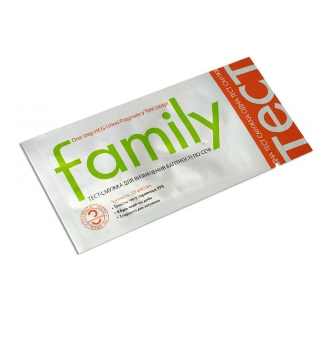 *Тест Family на вагітність тест-смужка №1 без упаковки