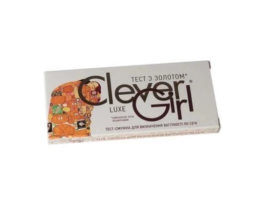 *Тест Clever Girl Luxe на вагітність тест-смужка №1