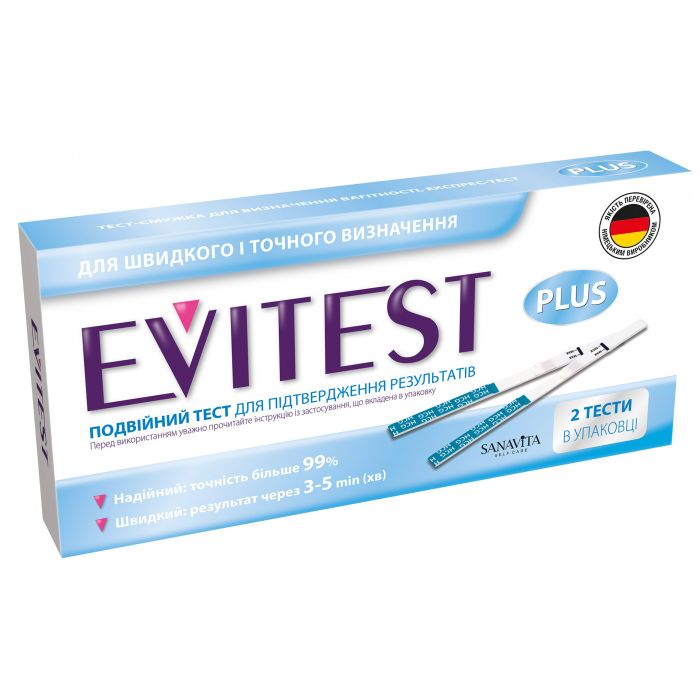 Тест-полоска Evitest (голубой) д/опред.беременности №2