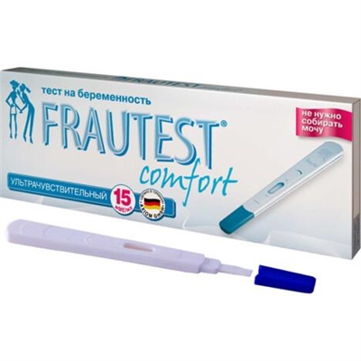 *Тест Frautest Comfort на вагітність струменевий №1