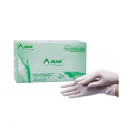 *Рукавички Igar огляд.латекс.нестерил. припуд.р.S (6-7)