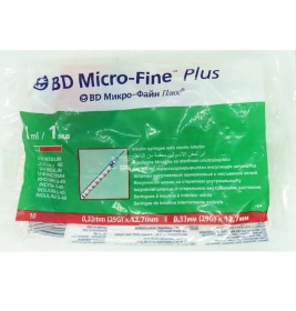 Шприц інсуліновий Micro-Fine Plus U-40 з голкою 29G (0.33x12.7мм) 1мл №1 BD