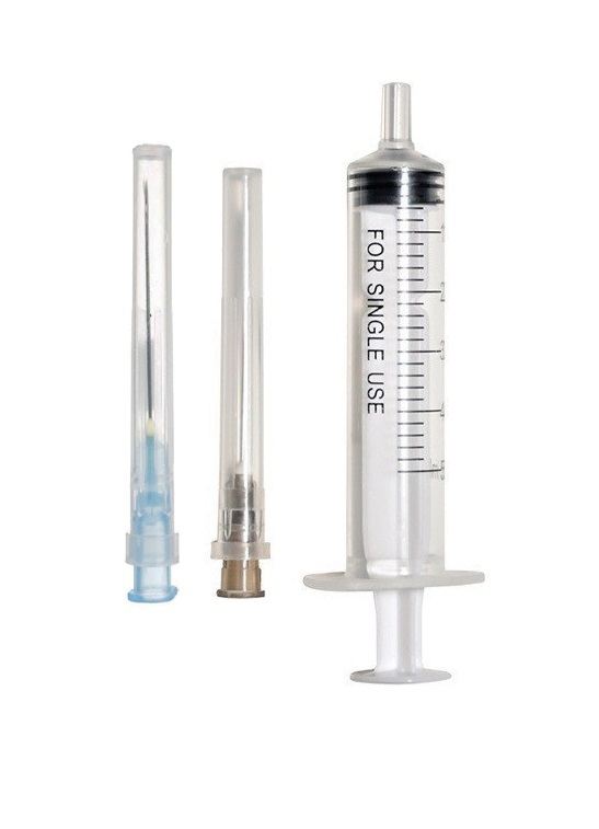 *Шприц 3-х комп. з 2-ма голками 22G (0,7х38мм) та 23G (0,6х32мм) 5мл №1 MedPlast