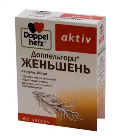 Доппельгерц актив Женьшень+В-вітамини+Цинк 30 капс.