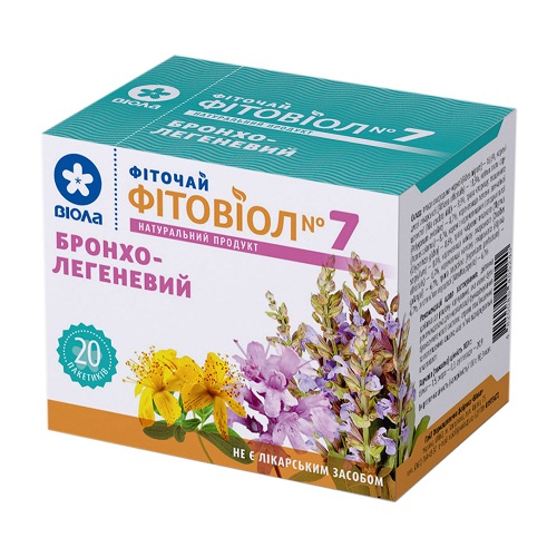 *Фіточай ФІТОВІОЛ №7 Бронхо-легеневий по 1,5 г. №20