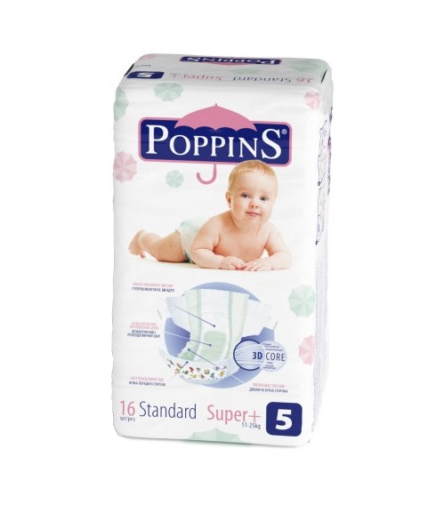 *Подгузники Poppins PREMIUM SUPER+ 0836/1362 №16 *Подгузники Poppins PREMIUM SUPER+ 0836/1362 №16