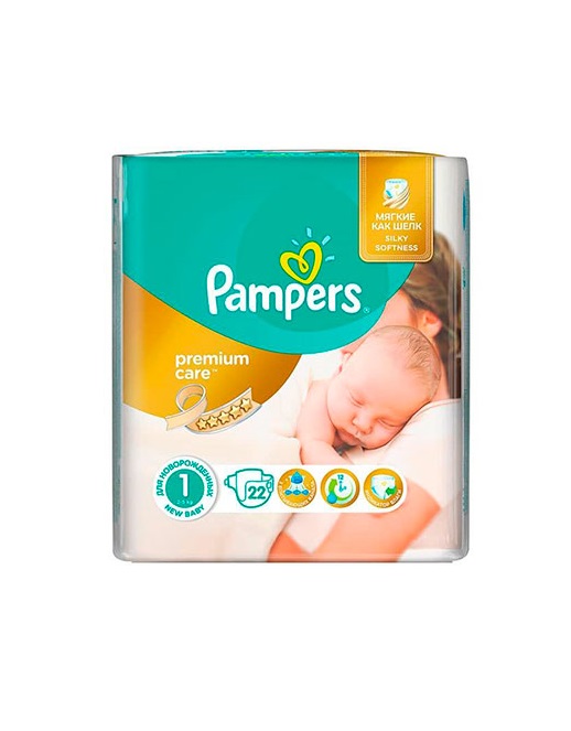 Підгузники Pampers Premium Care Newborn 2-5 кг №22