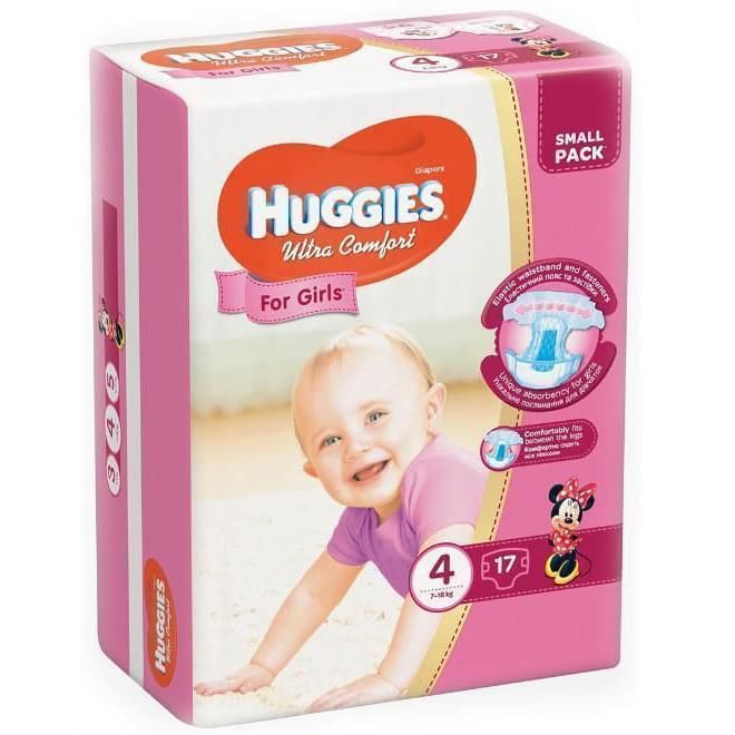 *Підгузки Хаггіс Ультра Комфорт для дівчаток 4 7-16 кг №17