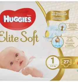Підгузки Хаггіс Еlit Soft 1 3-5 кг №27