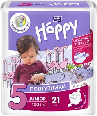 *Підгузки Happy Junior 12-25 кг №21