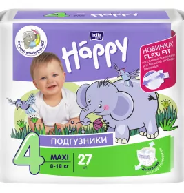 *Підгузки Happy BABY Maxi 8-18 кг №27
