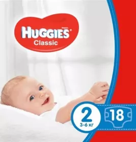 *Подгузники Хаггис Classic 3-6 кг №19/18