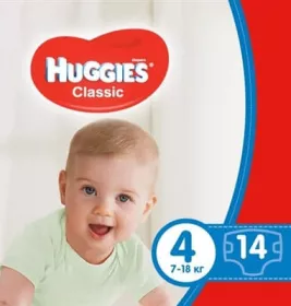 Підгузники Хаггіс Classic 7-18 кг №15/14