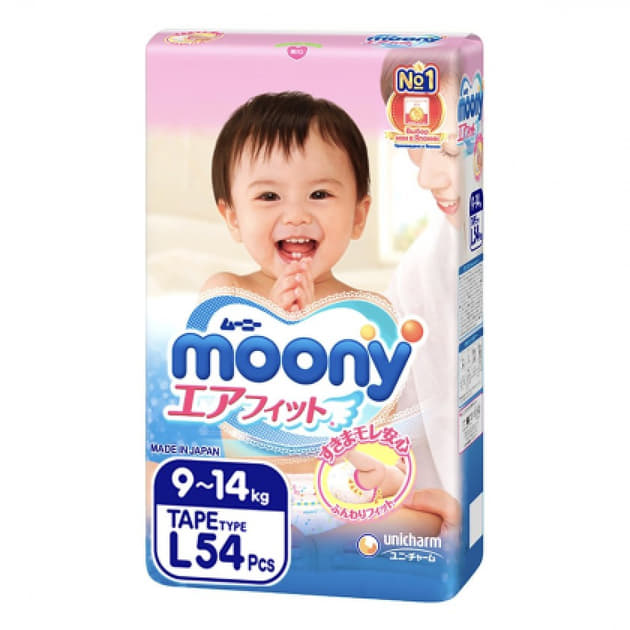 *Подгузники Moony L, RS, 9-14 кг №1 (54) *Подгузники Moony L, RS, 9-14 кг №1 (54)