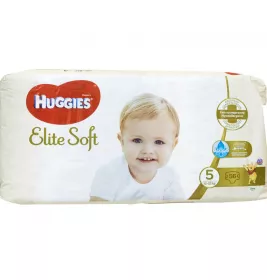 Підгузники Хаггіс Еlit Soft 5 12-22 кг №1 (56)
