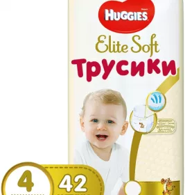 *Підгузки-трусики Хаггіс Pants L 4 Mega Elite Soft №1(42)