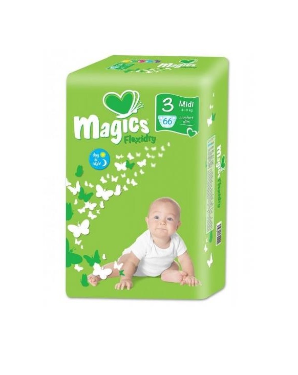 *Підгузки Magics Flexidry Midi 4-9 кг №1 (66)