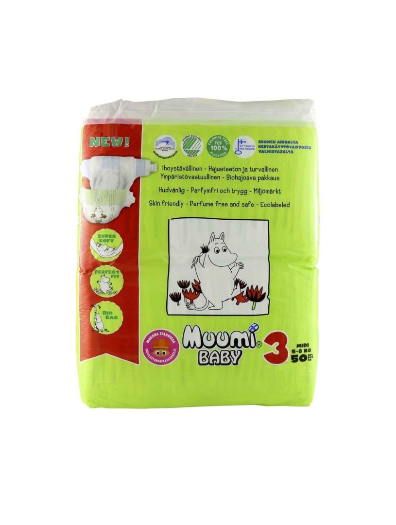 *Підгузки Muumi Midi 4-8 кг №1 (50)