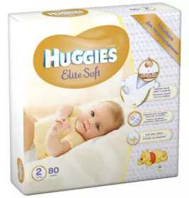 Підгузники Хаггіс Еlit Soft 2 4-7кг №1 (80)