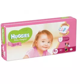 *Підгузки Хаггіс Ультра Комфорт для дівчаток 10-16 кг №1(60)