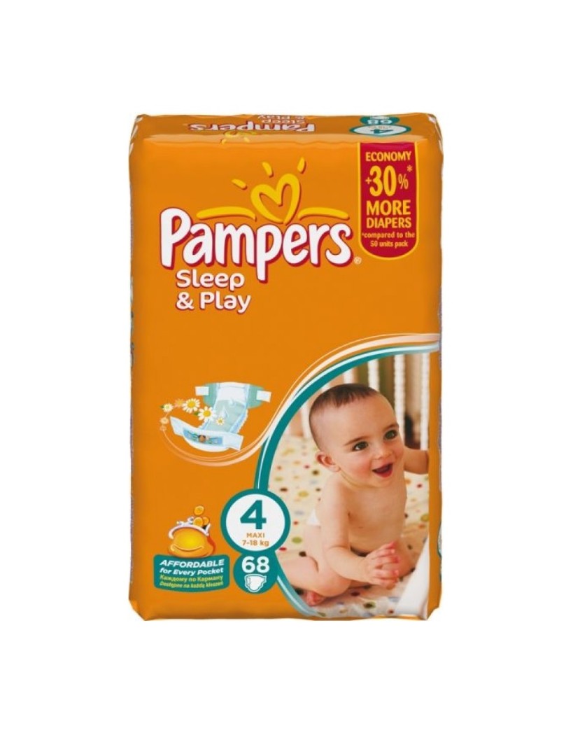 Підгузники Pampers Sleep&Play Максі 7-18 кг №1(68)