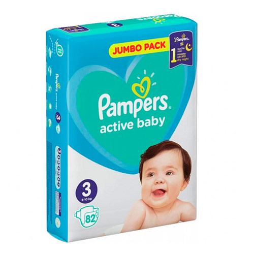 Підгузники Pampers Active baby міді (82) №1