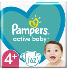 *Подгузники Pampers Active baby макси плюс (62) №1