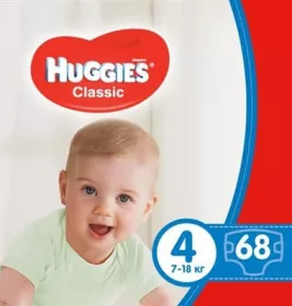 Підгузники Хаггіс Classic 7-18 кг №1(68)