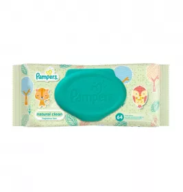 Серветки вологі Pampers Natural Clean №64