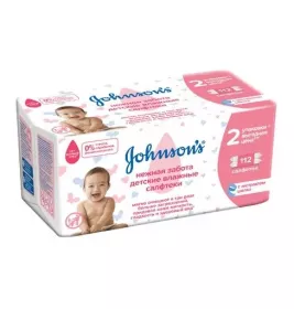 *Салфетки Jonsons baby Детские влажные Ласковая забота №112