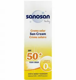 *Крем Sanosan Baby дитячий сонцезахисний SPF 50 75мл
