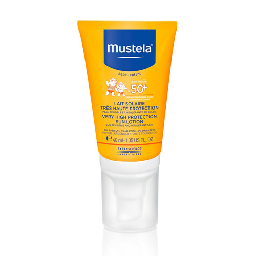 Сонцезахисний лосьйон Mustela для обличчя Very high protection sun lotion SPF+50 40 мл