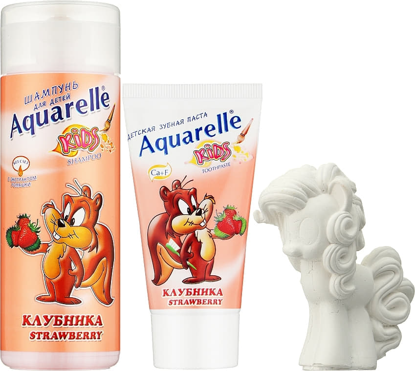 *Подарочный набор детский Тутти-фрутти (зубная паста+шампунь+ пазлы) Aquarelle Kids