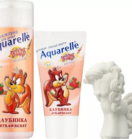 *Подарочный набор детский Тутти-фрутти (зубная паста+шампунь+ пазлы) Aquarelle Kids