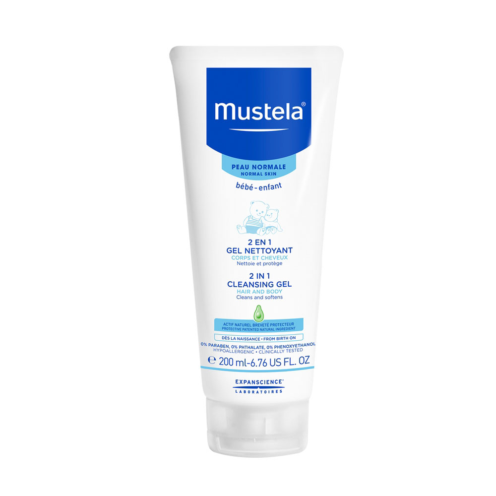 *Шампунь Mustela для головы и тела 200 мл