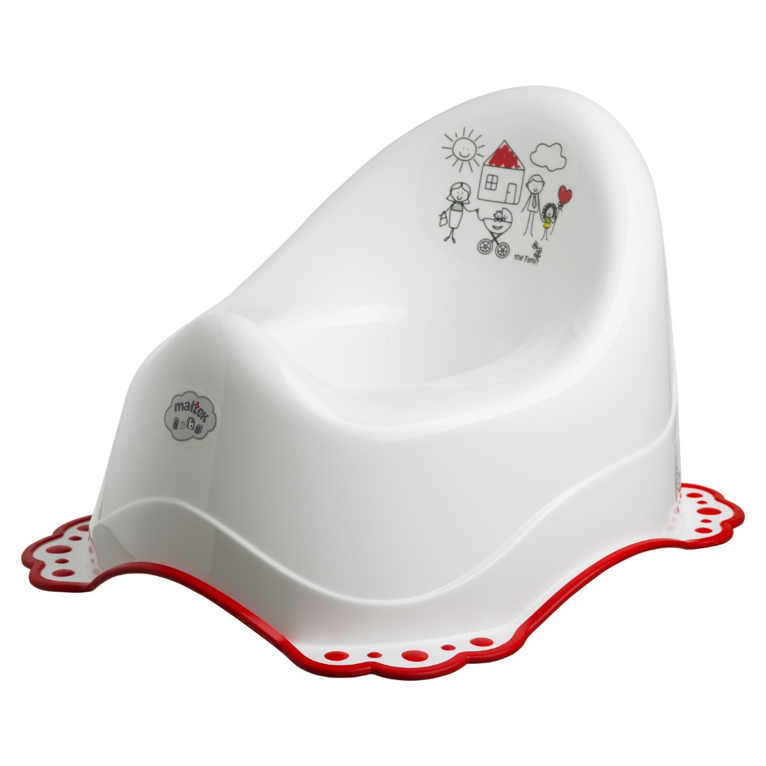 *Горщик Maltex Сім'я з гумками білий