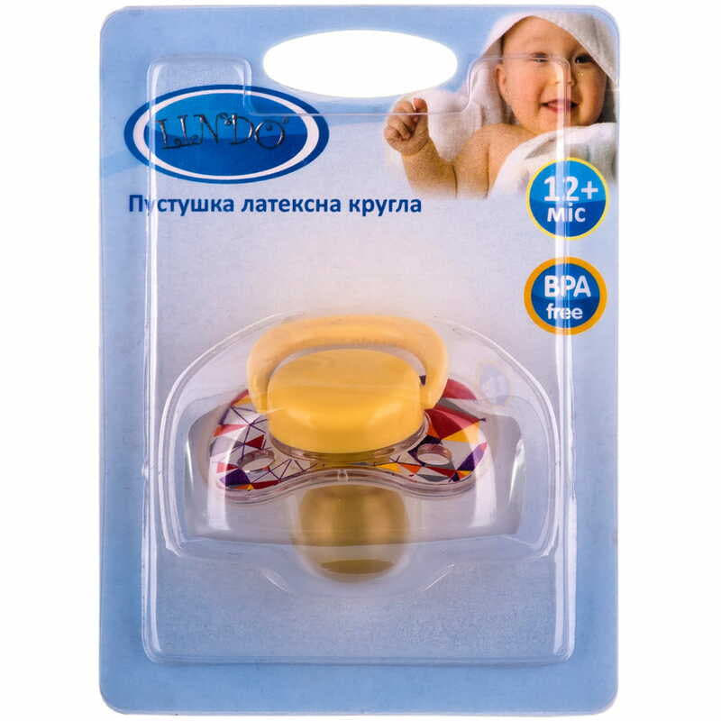 Пустушка Lindo латексна, кругла 12+міс.