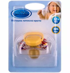 Пустушка Lindo латексна, кругла 12+міс.