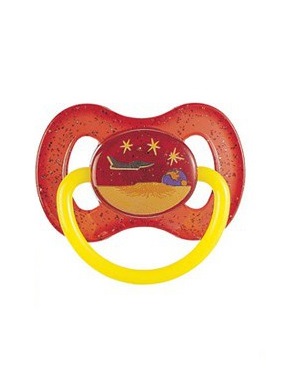 Пустушка Canpol 23/221_red space латексна кругла 0-6 м. червона