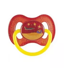 Пустушка Canpol 23/221_red space латексна кругла 0-6 м. червона