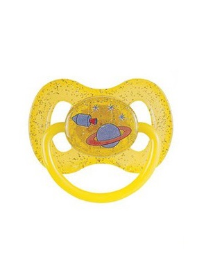 Пустушка Canpol 23/221_yel space латексна кругла 0-6 м. жовта