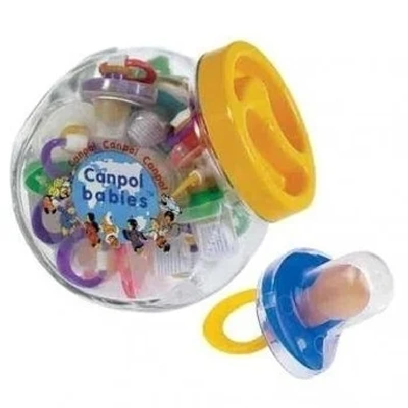 *Пустышка Canpol латексная круглая animals 6-18 м банка 20 шт