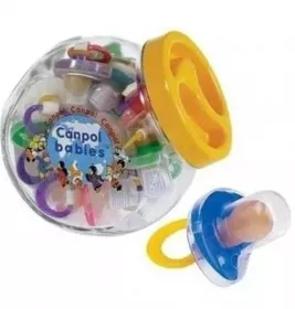 *Пустышка Canpol латексная круглая animals 6-18 м банка 20 шт