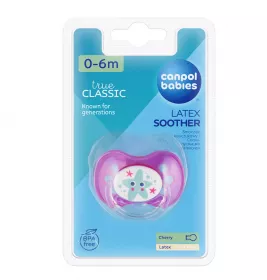 *Пустышка Canpol латексная круглая Nature 0-6м