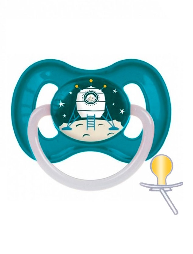 Пустушка Canpol 23/222 Space латексна кругла синя 6-18м