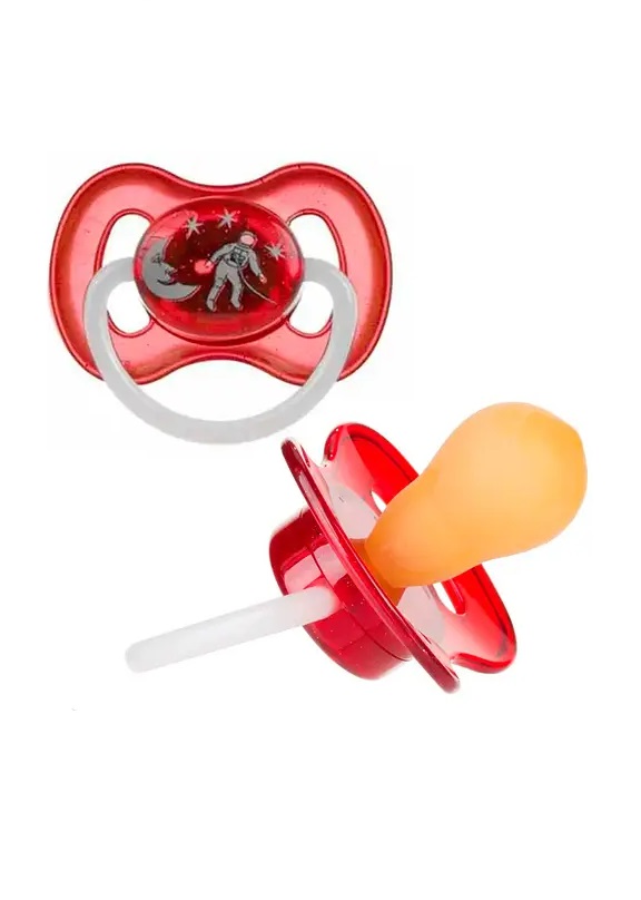 Пустушка Canpol 23/222_red Space латексна кругла 6-18 м. червона