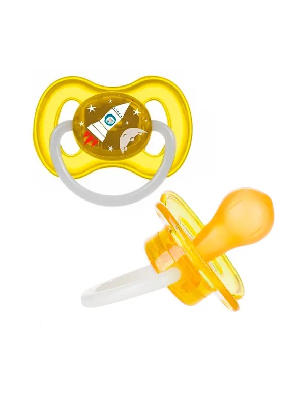 Пустушка Canpol 23/222_yel Space латексна кругла 6-18 м. жовта